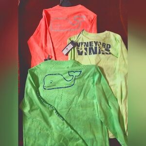 Set of 3 VINEYARD VINES boys (XL 18) long sleeve graphic print long sleeve tees